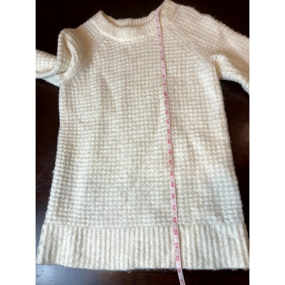 Lou & Grey Womens Texture Pullover Sweater Crew Neck Long Sleeve Cream Size XXS - Picture 2 of 6